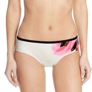 Kate Spade Bikini Bottom Paloma Beach Floral Pink Cream L